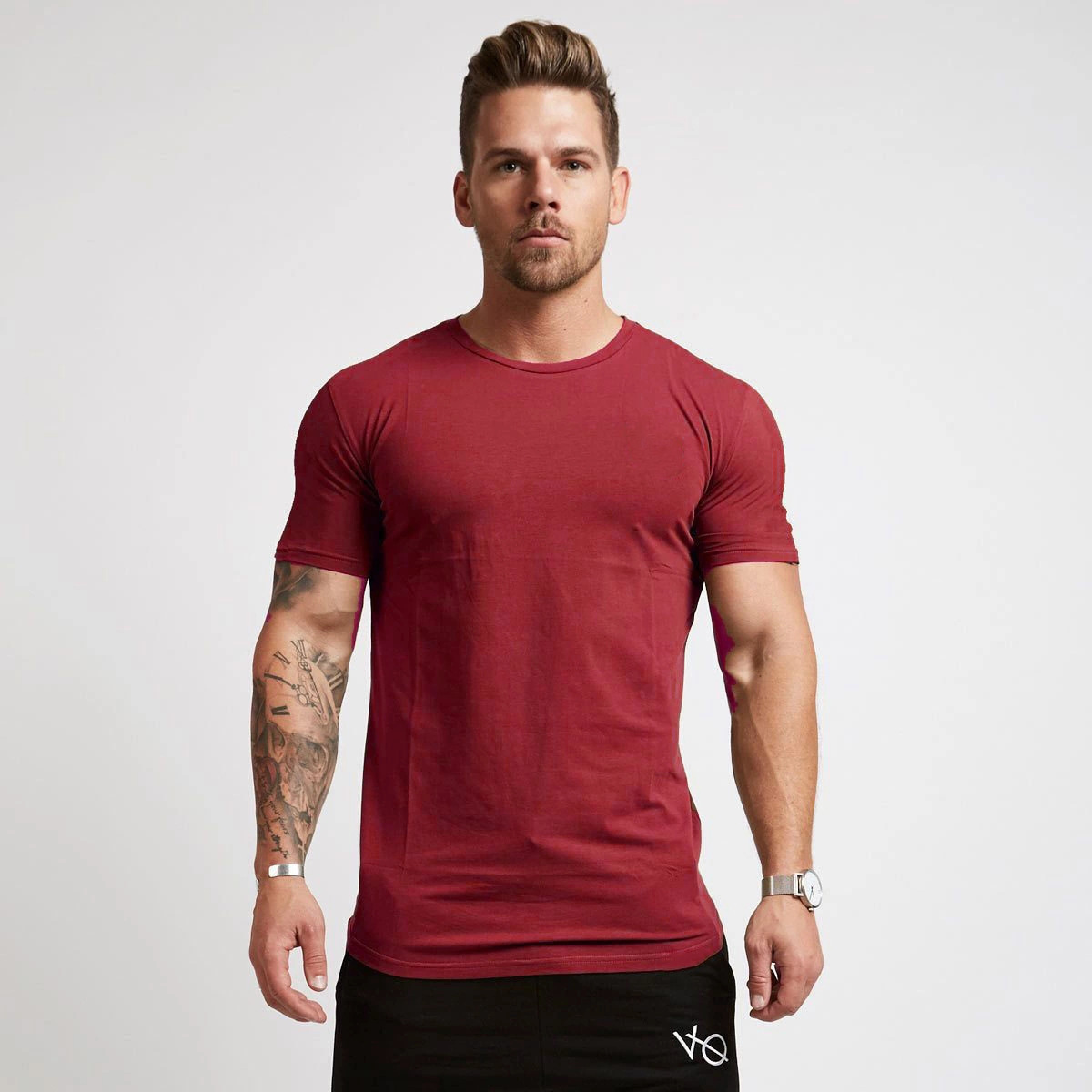 Hommes Couleur Unie Style Simple Col Rond Manche Courte Svelte T-shirt Homme display picture 8