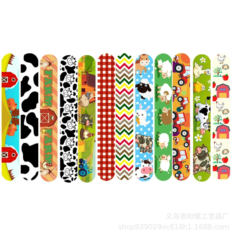 Новая ферма тема хлопает браслет куриная утка мультяшный рисунок для детей подарочная вечеринка браслет