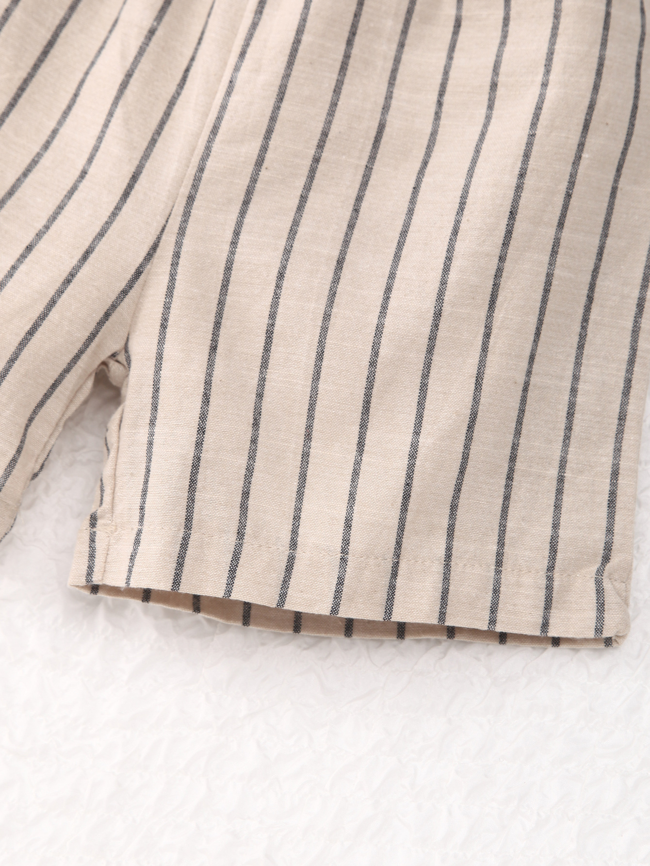 Stripe Pattern Summer, Spring Season Casual Simple Style Streetwear Stripe Cotton Boys Clothing Sets