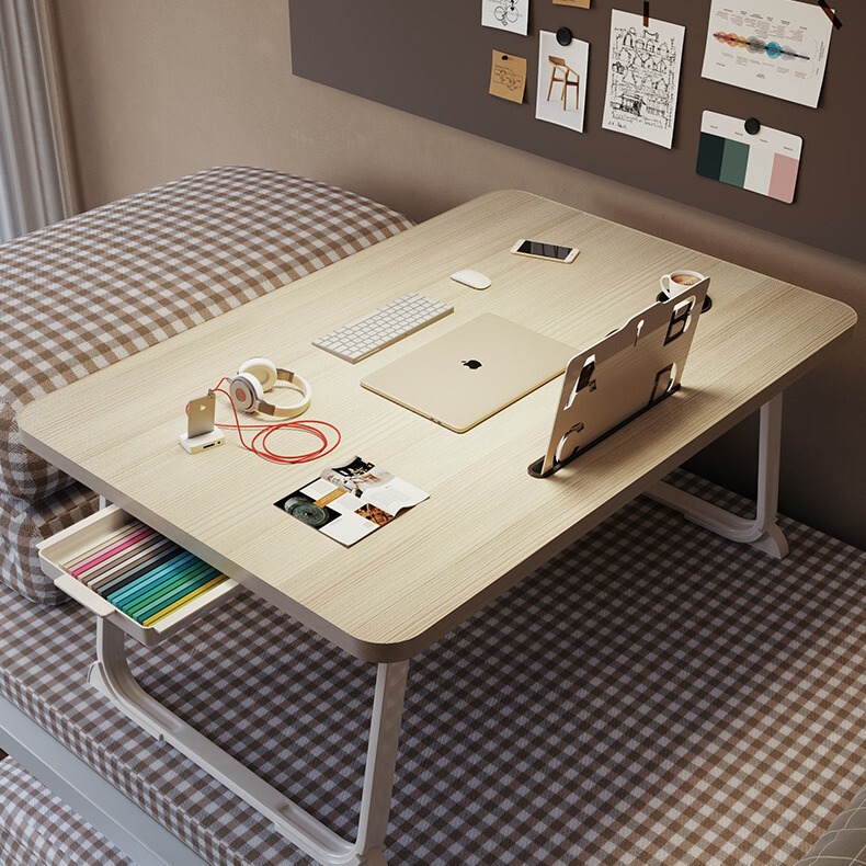 Extra High Bed Computer Desk Foldable Large Dormitory Lazy Small Table Student Study Desk Small Table Board