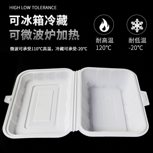 Disposable rice box, one-piece lunch box, rice noodle roll, canteen takeout packaging box, environmentally friendly plastic single-frame fast food box
