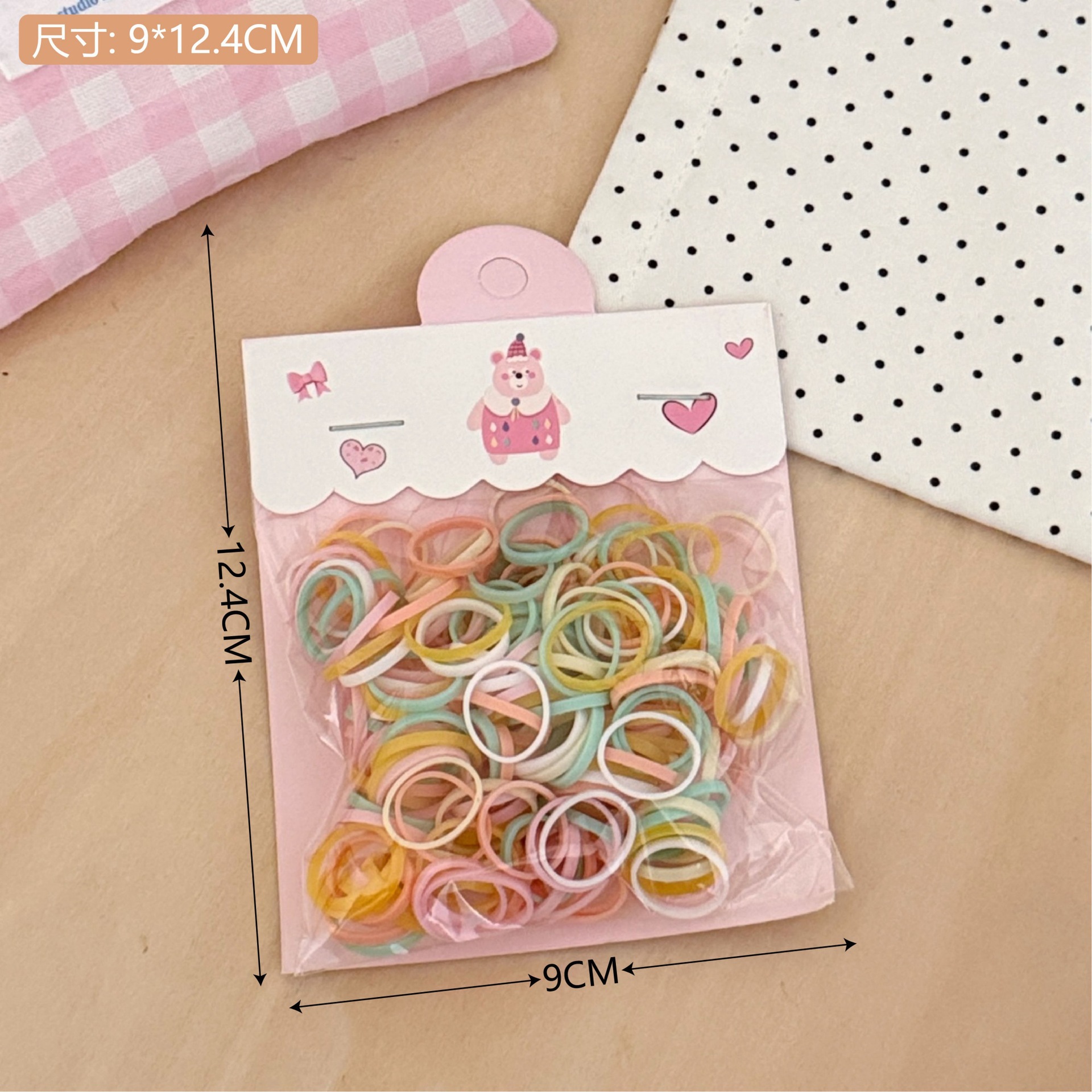 Ligas para Cabello Desechables Infantil en Caja de Plástico y Resina para Niños