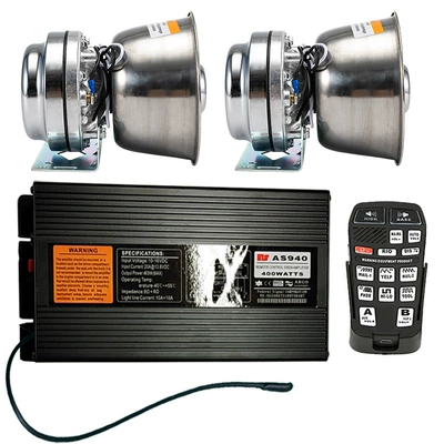 Car horn/tweeter vehicle loudspeaker high-pitched speaker - as940r5-main-unit-stainless-steel-speaker-set-12v