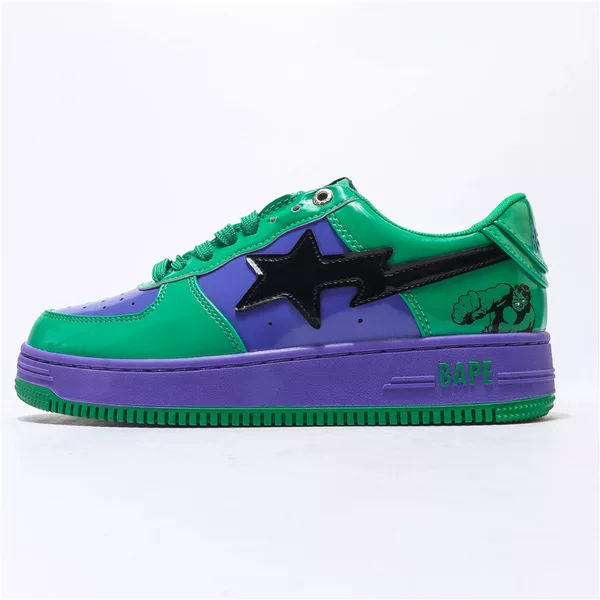 Putian Foreign Trade BAPE retro sneakers, a collaboration with AF1, women's casual athletic shoes, low-top, comfortable, Air Force 1 style, men's
