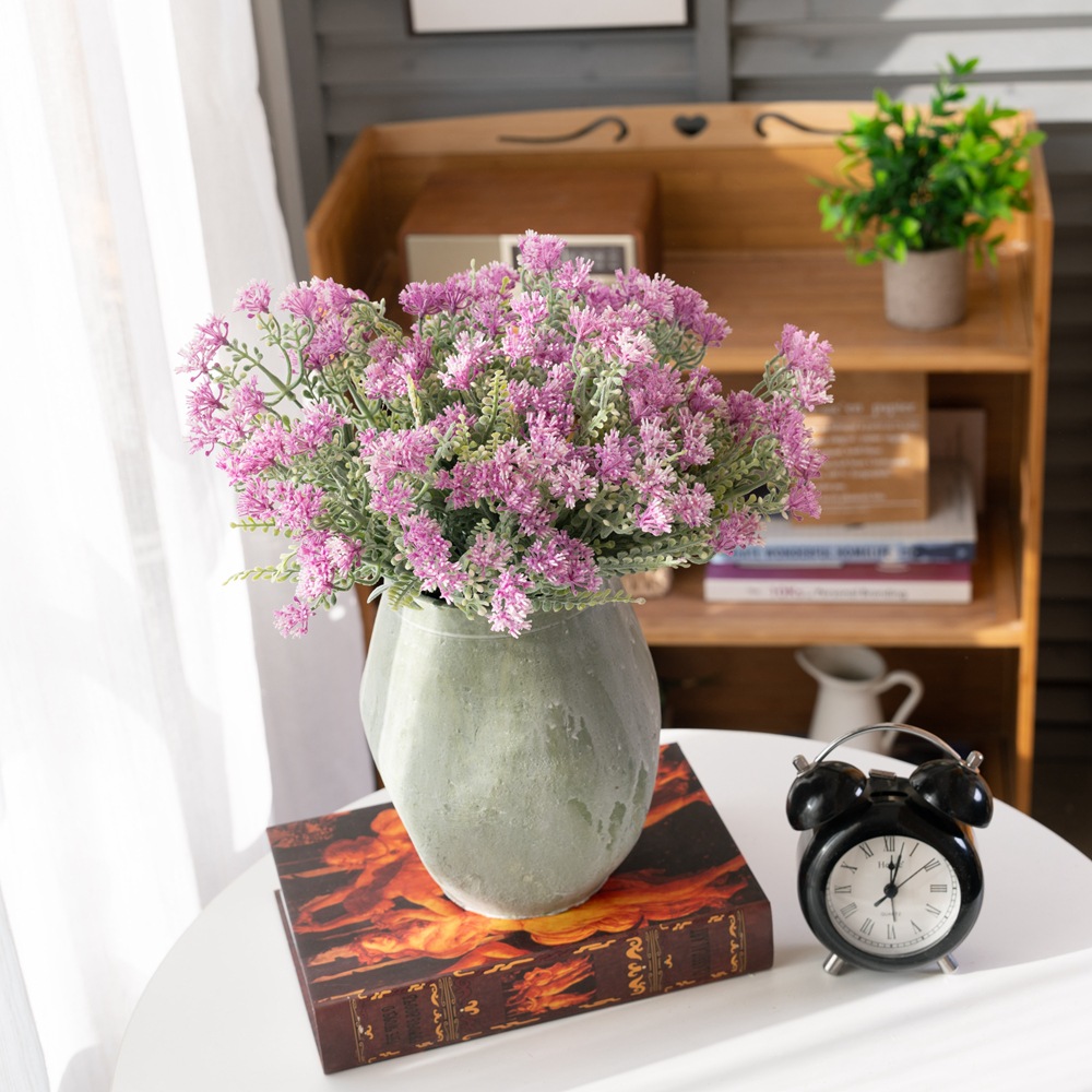 小清新米蘭球花配草廠家外貿仿真花批發田園婚慶家庭裝飾GF16120B