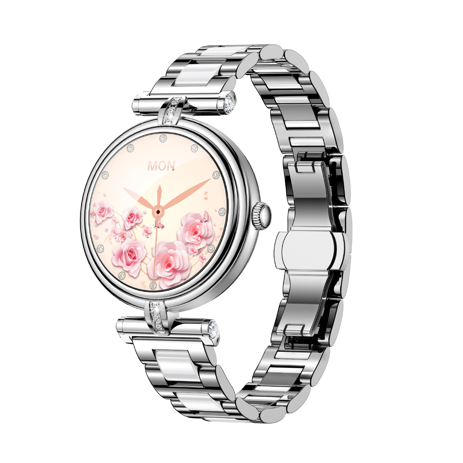 2024 nuevo reloj inteligente femenino AK62 llamada pulsera deportiva frecuencia cardíaca presión arterial oxímetro impermeable modelo privado