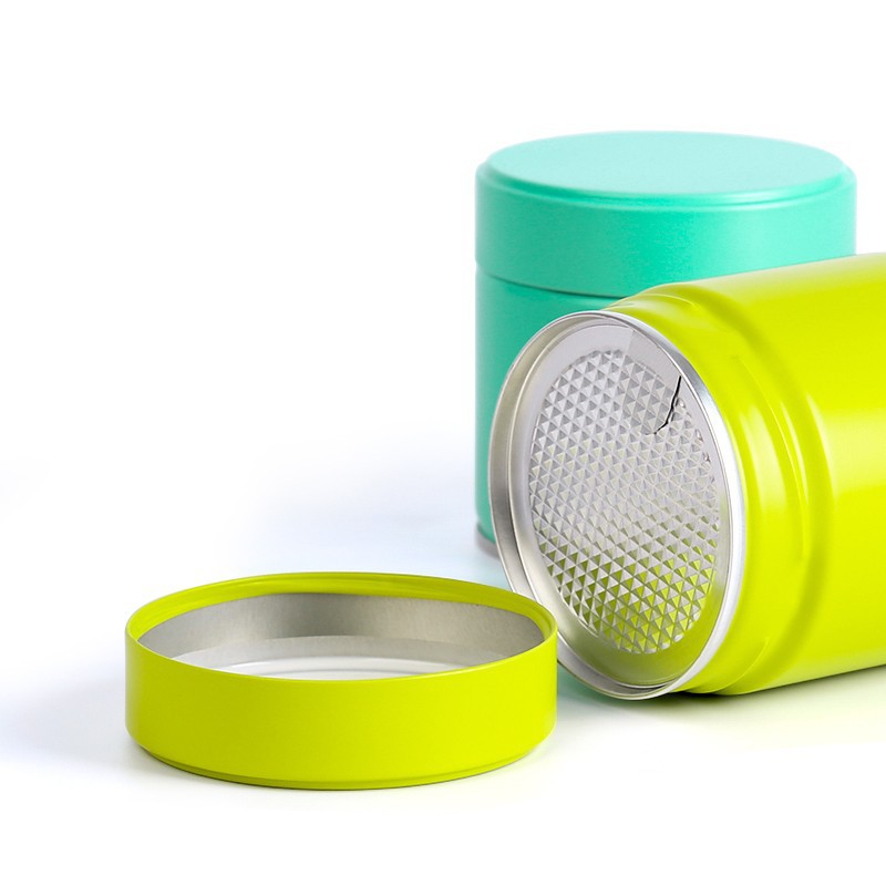 Embalaje de Harun Matcha latas de hierro a prueba de humedad 50 gramos de latas de sellado de té, logotipo de latas vacías