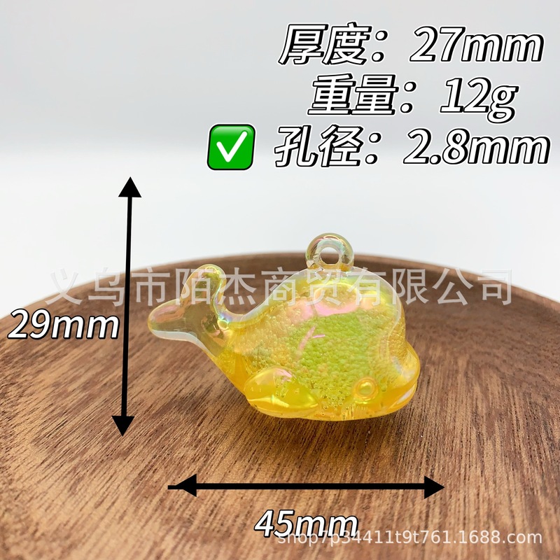 透明な泡小さなクジラカラフルなイルカメッキ ab カラーアクリル diy ペンダントキーホルダーバッグ装飾ブレスレットアクセサリー|undefined