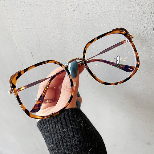 new anti-blue light glasses for women, creative cat-eye myopia glasses frames, internet celebrity fashion plain glasses