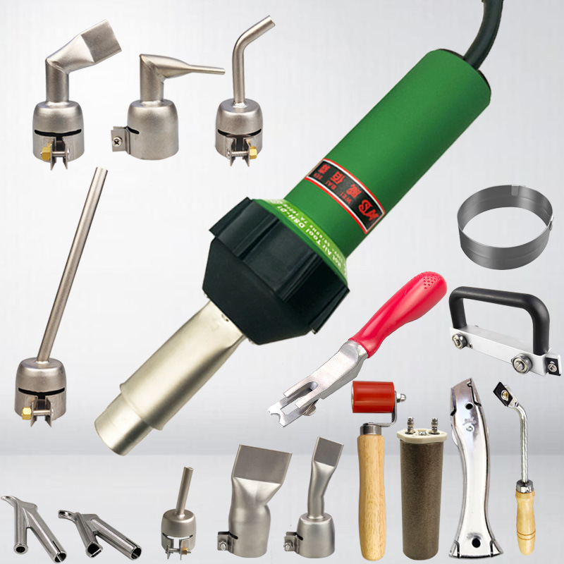 Pistola de soldadura de plástico 1600W de alta potencia PP termorregulación PVC bobina plástico suelo herramienta PE aire caliente plástico soldador