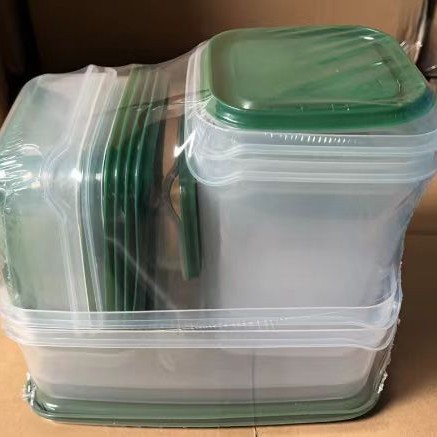 Juego de 17 recipientes organizadores para refrigerador con tapa, aptos para alimentos, transparentes, para almacenar frutas y alimentos.