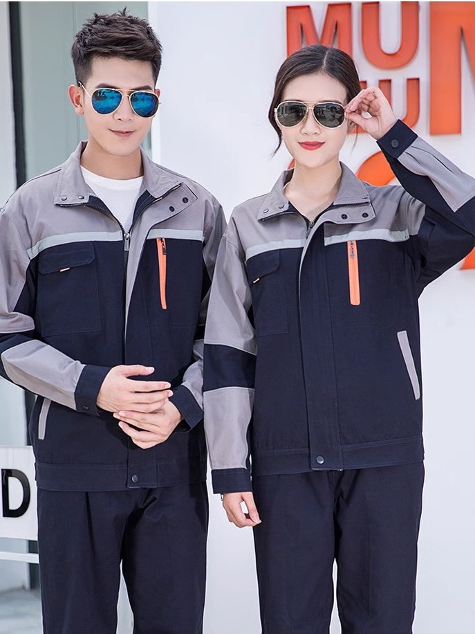 Trajes de trabajo primavera y otoño de algodón grueso resistente al desgaste soldadura eléctrica reparación de automóviles reflector de ingeniería de ropa laboral personalizada