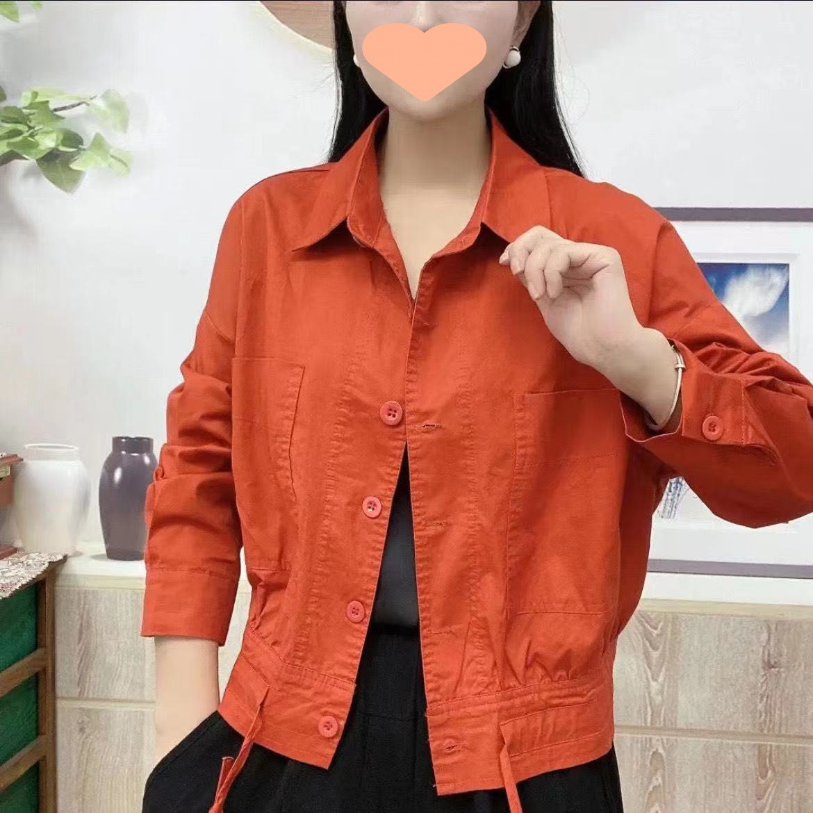 Manufactor Direct selling This year Popular 2022 Spring and autumn payment coat Washed cotton fashion Button Cardigan temperament Versatile