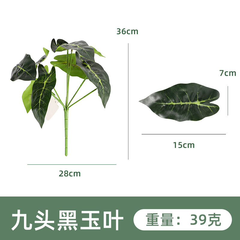 9 YH1257-340-9 검은 옥 잎