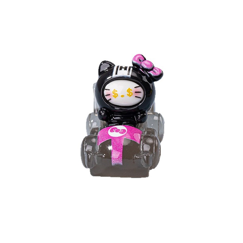 夜光kt小猫赛车 diy卡通奶油胶手工吊坠钥匙扣材料树脂配件小摆件|undefined