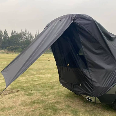 Rainproof Trunk Car Rear — Avtomobil dam çadırları - large-size-black-car-travel-tent-without-iron-pipe-double