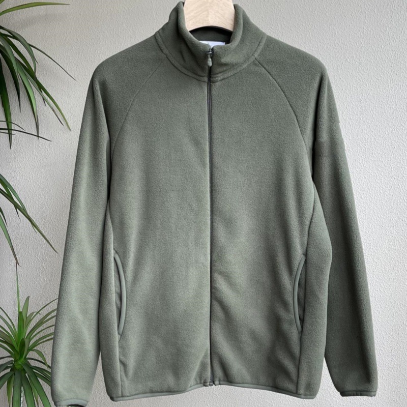 24SS lana polar cremallera cálida chaqueta de manga larga chaqueta de pelusa de manga larga