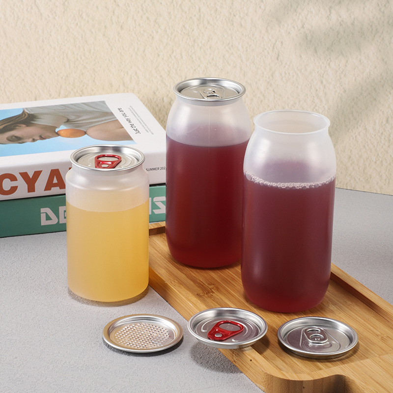封口机塑料易拉罐杯子500ML商用封罐杯食品级PET网红封罐机奶茶瓶
