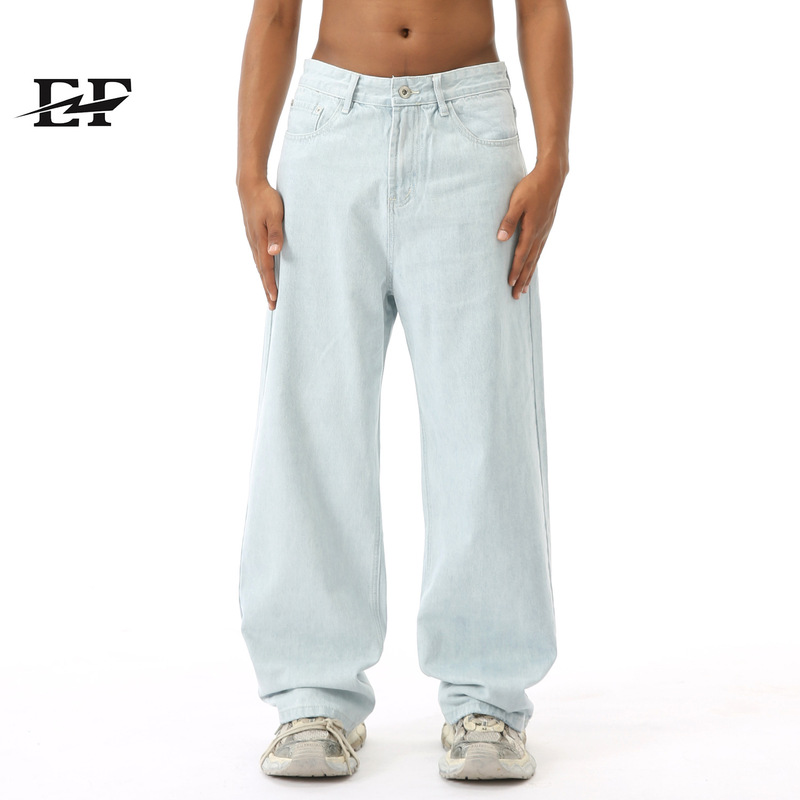 Ef Jeans |    Japanese Light-Colored Simple Straight-Leg Loose Casual Jeans Are Trendy and Versatile for Daily Use