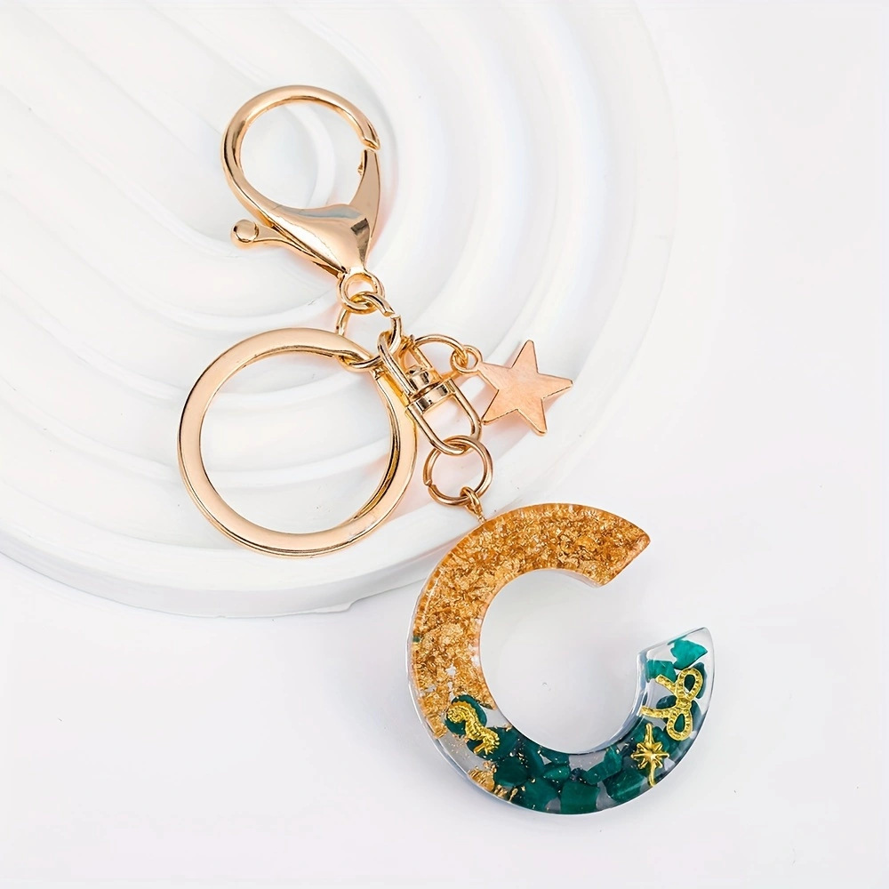 30g Weight Lobster Trigger Clasp Closure Clasp Closure Type Keychain Classification Daily Occasion Resin Material Letter, Star Pattern Women's Gender Marine Style, Sweet Style Marine Style Sweet Letter Star Resin Women's Lobster Trigger Clasp Closure Keychain 3