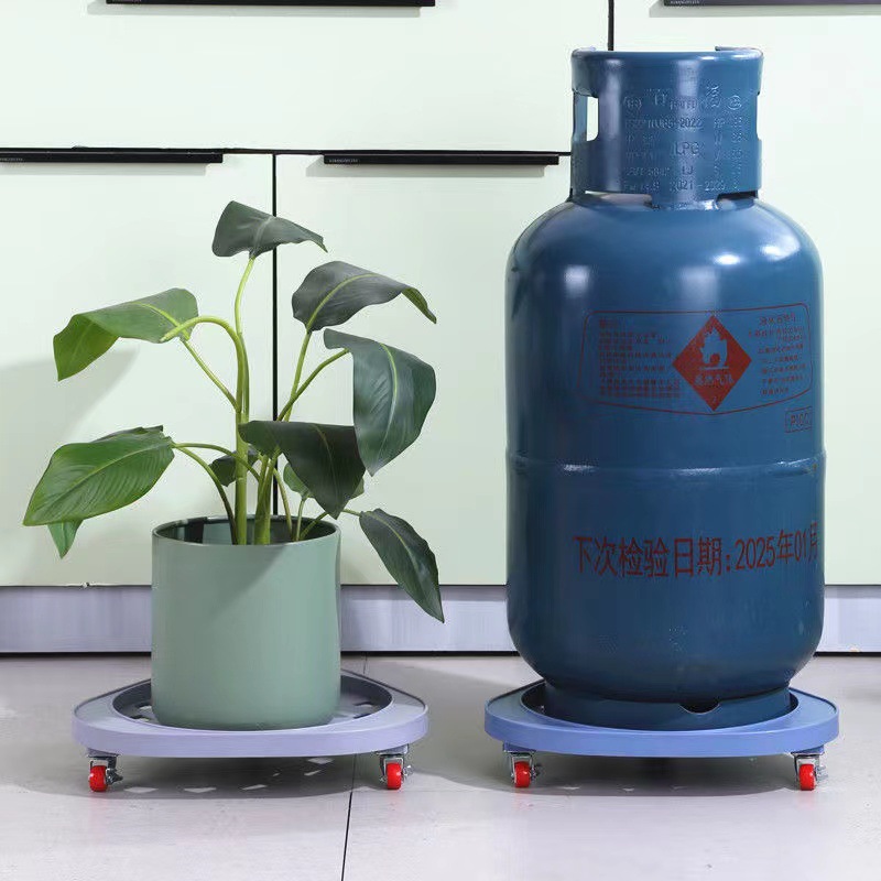 Cilindro de gas soporte móvil cocina tanque de gas base Universal rueda bandeja de gas cubo con ruedas rack