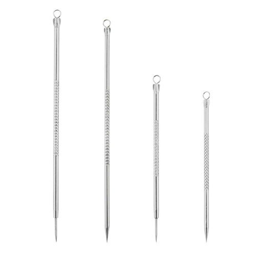 Stainless steel acne needle 4-piece set double-headed acne needle blackhead removal acne needle set beauty tools wholesale