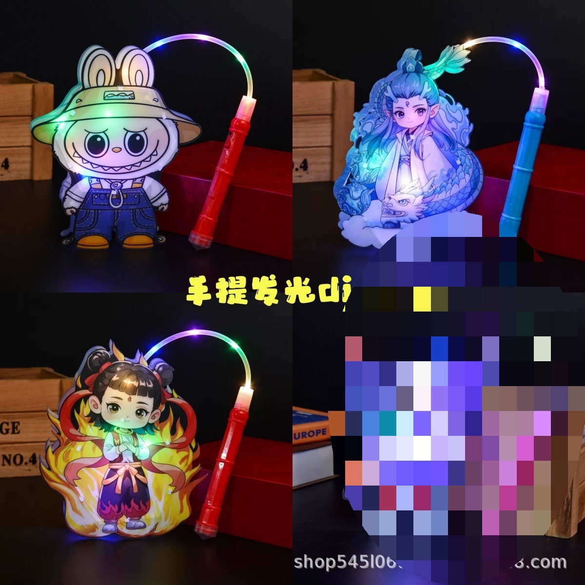 新款拉布布手提发光灯笼中秋儿童玩具卡通投影花灯挂饰幼儿园礼品