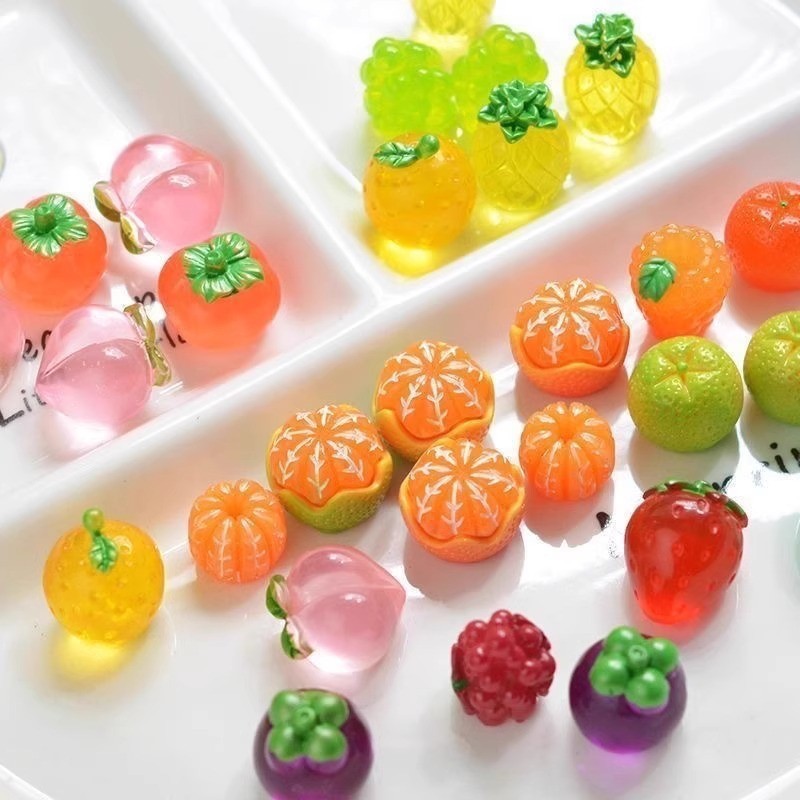 Bolsa Sorpresa de Frutas Simuladas para Niños de Plástico Modelo en Miniatura para Escritorio