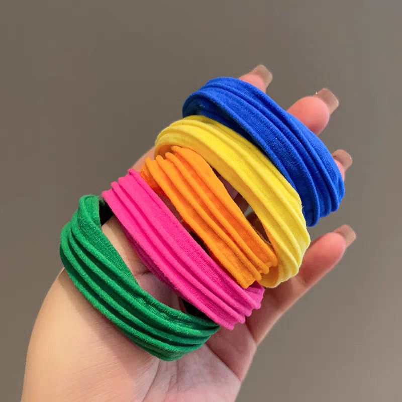 Dopamine Colorful Headband for Girls, High Elasticity, Seamless Hair Band, Simple and Durable Hair Tie, Rubber Band, Hair Rope Holster
