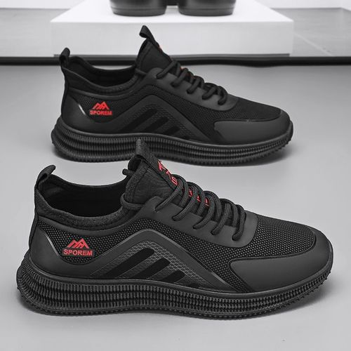 Cross-border dropshipping men's lightweight soft-soled casual comfortable shoes, thin flat durable stain-resistant trendy lightweight anti-slip sports shoes