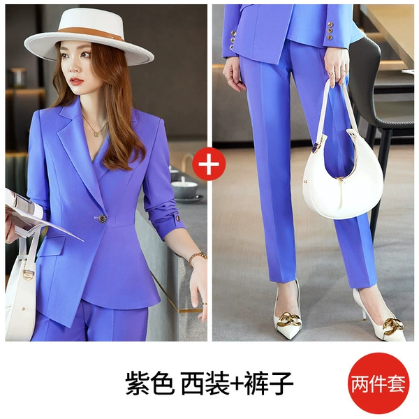 Purple classic suit jacket, trousers