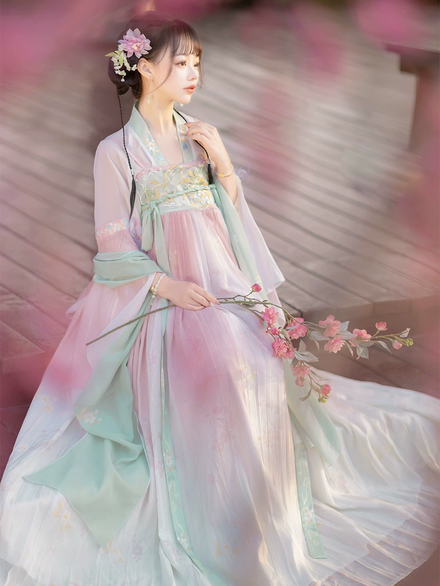 Оригинальный подлинный Hanfu женский костюм Tang в китайском стиле