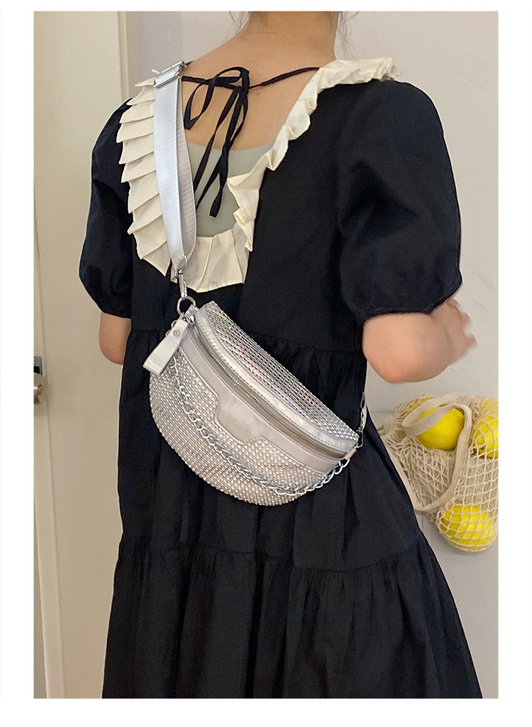 Sac bundy de célébrité d'Internet pour femmes 2023 nouvelle version coréenne polyvalente sac de poitrine en diamant brillant ins mode sac à bandoulière à bandoulière unique sac de taille_voghion.com