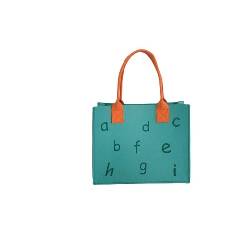 DIY Hand-held Felt Bag Letter Bag, Fashion Felt Bag with Large Capacity and Thick Color Felt Pouch, Can Add LOGO