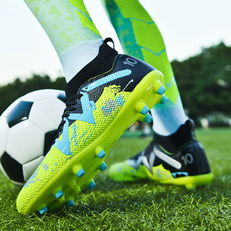 2024迷彩柄ハイカットサッカーシューズ、長钉、学生・青少年向け、滑り止め、耐摩耗性、トレーニングシューズ、折れにくい|undefined