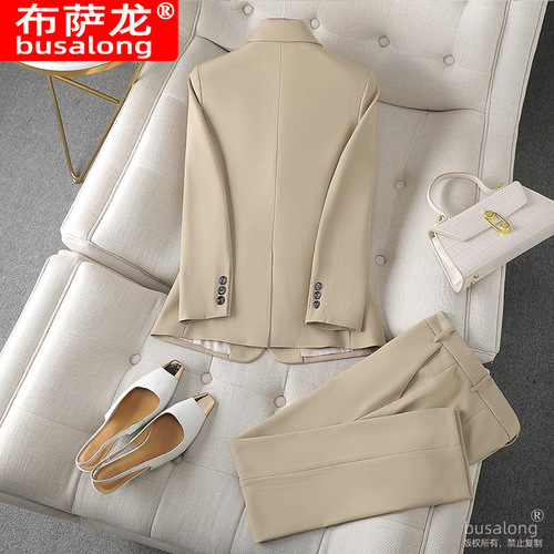 New Bussard women's long-sleeved professional suit—formal set for interviews, sales work, and office wear 8512