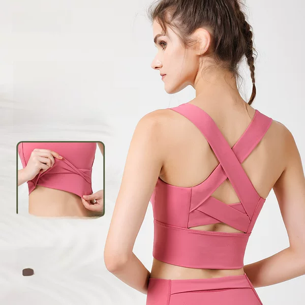 Cross-Border High-Intensity Sports Bra for Women, Shock-Proof Integrated Cup, Anti-Exposure Yoga Vest, Source Factory Sp311