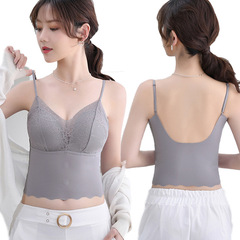 Wholesale manufacturer invisible lace back strap bralette for women, lace lingerie, corset camisole, base layer sports bra without underwire