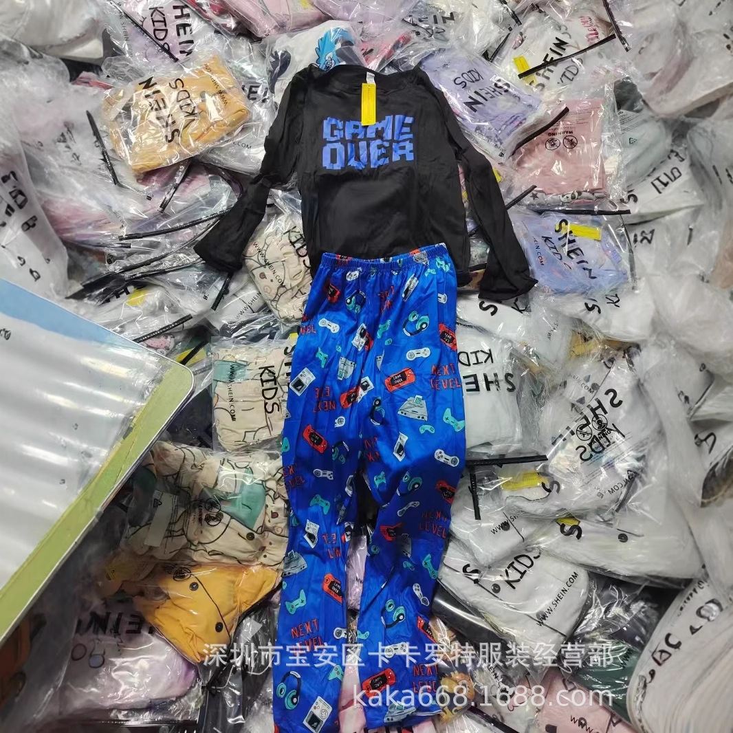 Comercio electrónico transfronterizo ropa infantil de verano shein final productos claros ropa infantil set de algodón suministro de fábrica