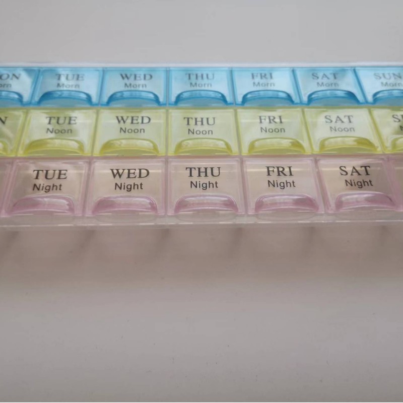 メーカー直販卸売り対外貿易英語一週間小三列21格薬箱3列携帯家庭用保健箱収|undefined