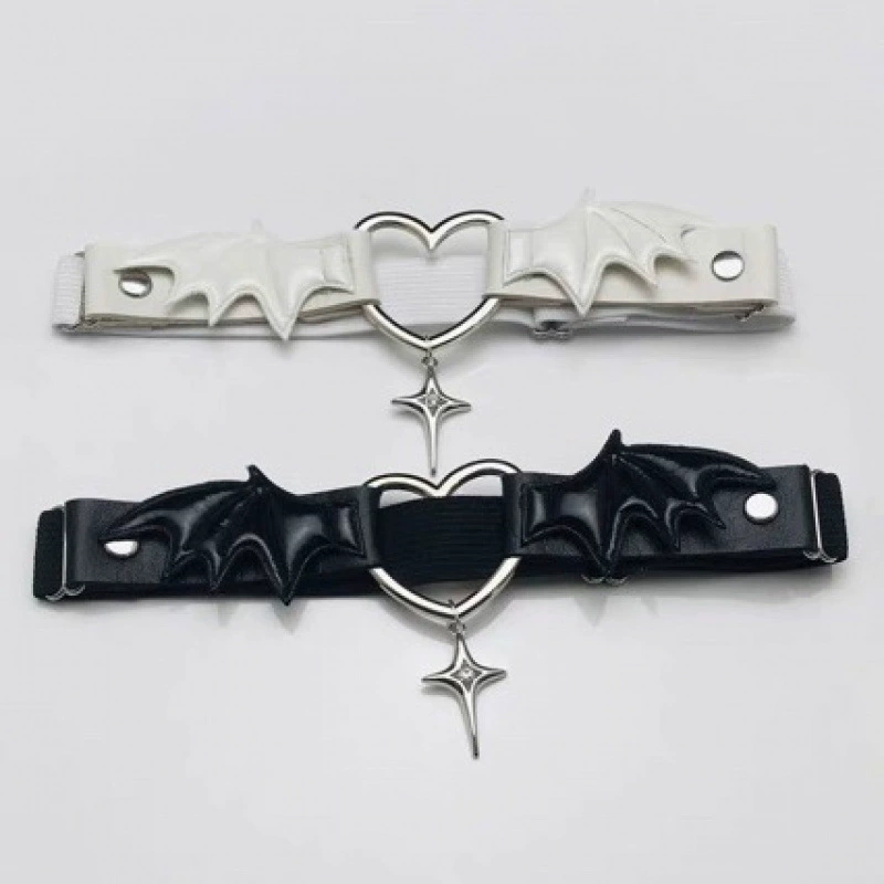 Кольцо на ногу в стиле панк, темная звезда, сердце, крылья, ремешок на ногу, сексуальная субкультура, готическая эластичная цепочка на ногу, кольцо на бедро y2k