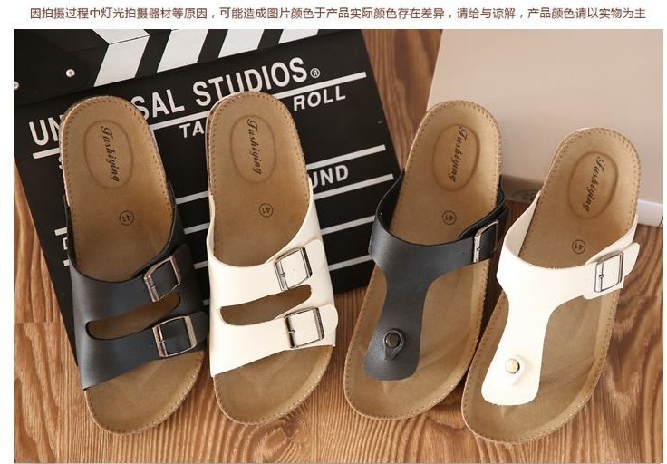 Men breathable flip flops bathroom shoes...