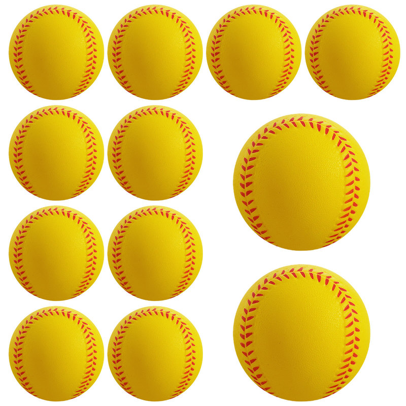 Soft baseball PU baseball foam baseball elastic ball PU sponge solid pressure baseball softball children's toys
