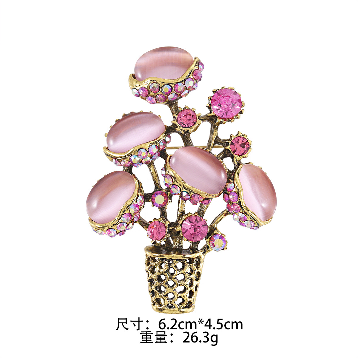 2024 nuevo día de la madre venta caliente broche de ópalo mujer con incrustaciones de diamantes de imitación broche accesorios de ropa joyería image 38