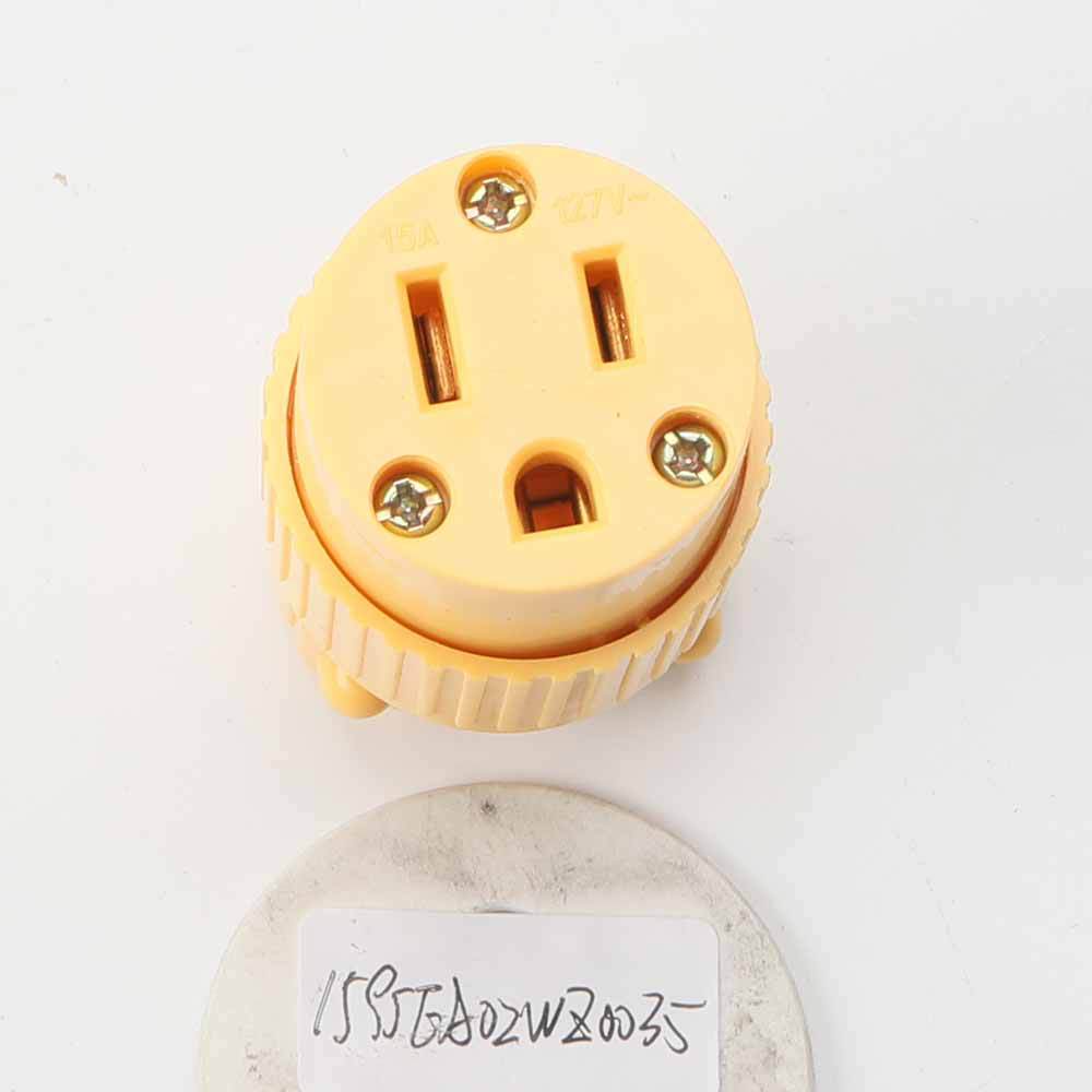 U35-3P 3S美式美标三插橡皮可拆防水接线电源插头铁夹防爆抗摔