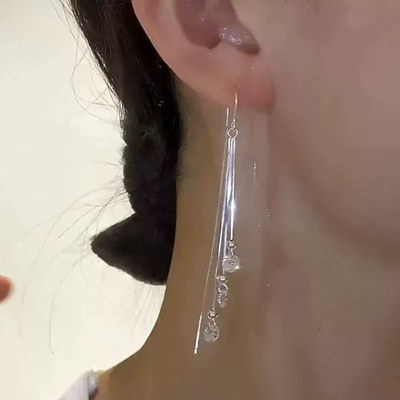 Защитные серебряные серьги, простой и элегантный дизайн, высококлассный, стиль легкой роскоши