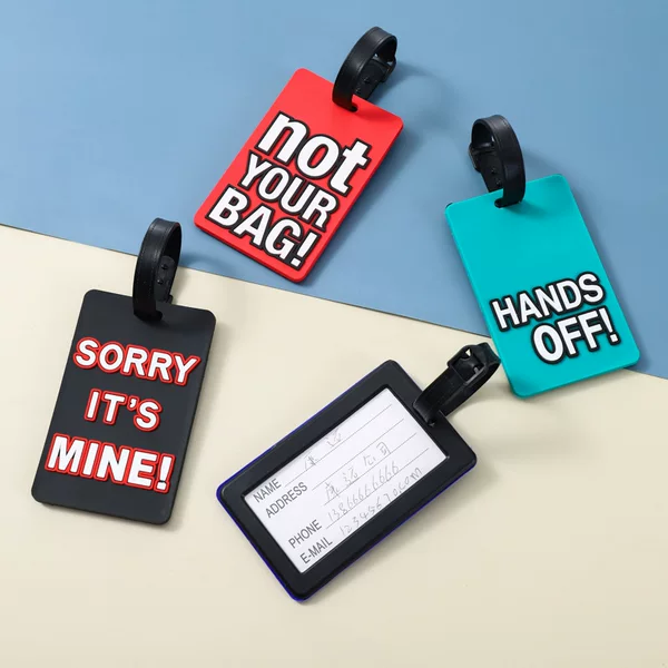 Pvc Luggage Tag Boarding Strap Travel Tag Checked Anti-Lost Cartoon Tag Campus Bus Card Holder