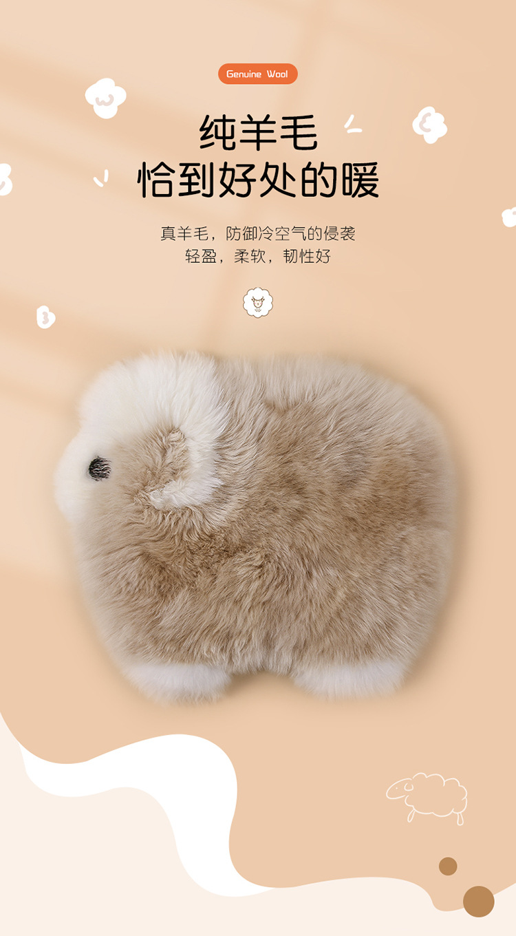 New car plush cushion winter plush backless pure wool warm single seat thick cute seat cushion