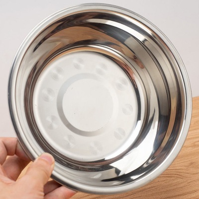 不锈钢餐盆304汤盆汤碗家用小食食堂装菜盆饭碗泡面碗多用|ru