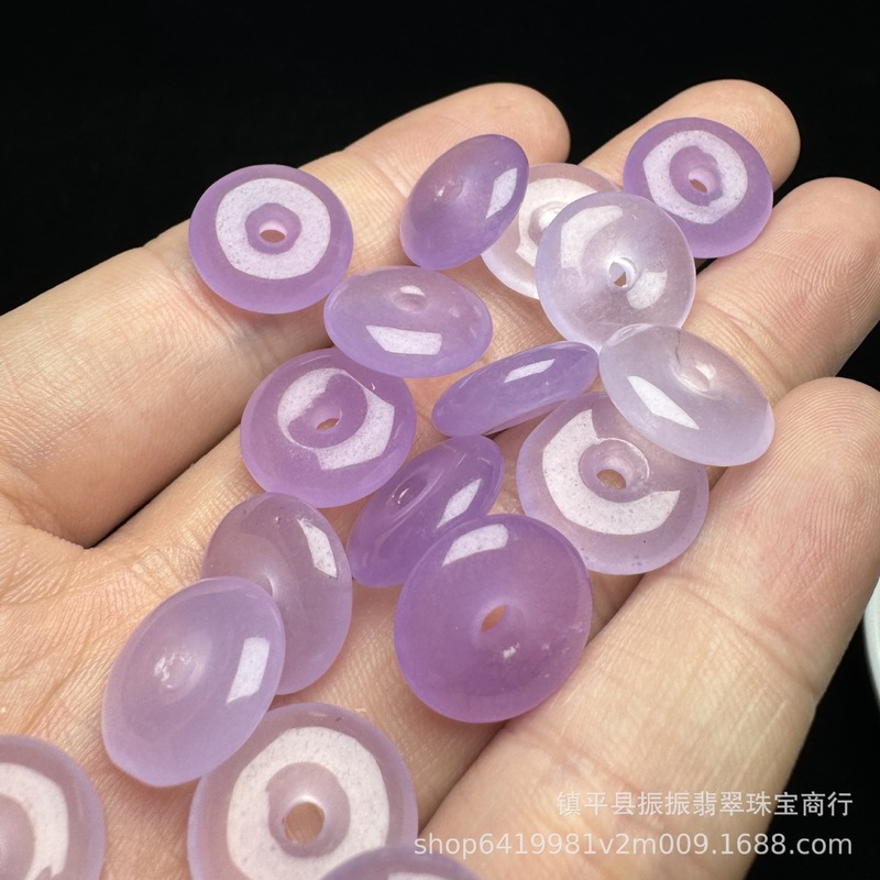 天青冷凍氷紫15mm平安ボタンペンダント散珠玉アクセサリーDIYイヤリング玉仕切りメーカー卸売り|undefined